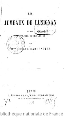 Cover of Les jumeaux de Lusignan, ou Les petits-fils de Mélusine