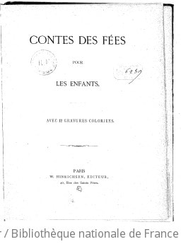 Cover of Contes des fées pour les enfants