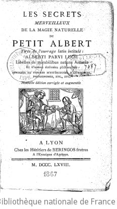 Cover of Secrets merveilleux de la magie naturelle et cabalistique du Petit Albert