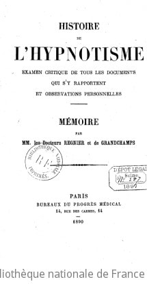 Cover of Histoire de l'hypnotisme