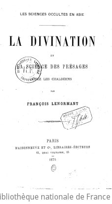 Cover of La divination et la science des présages chez les Chaldéens