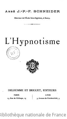 Cover of L' hypnotisme