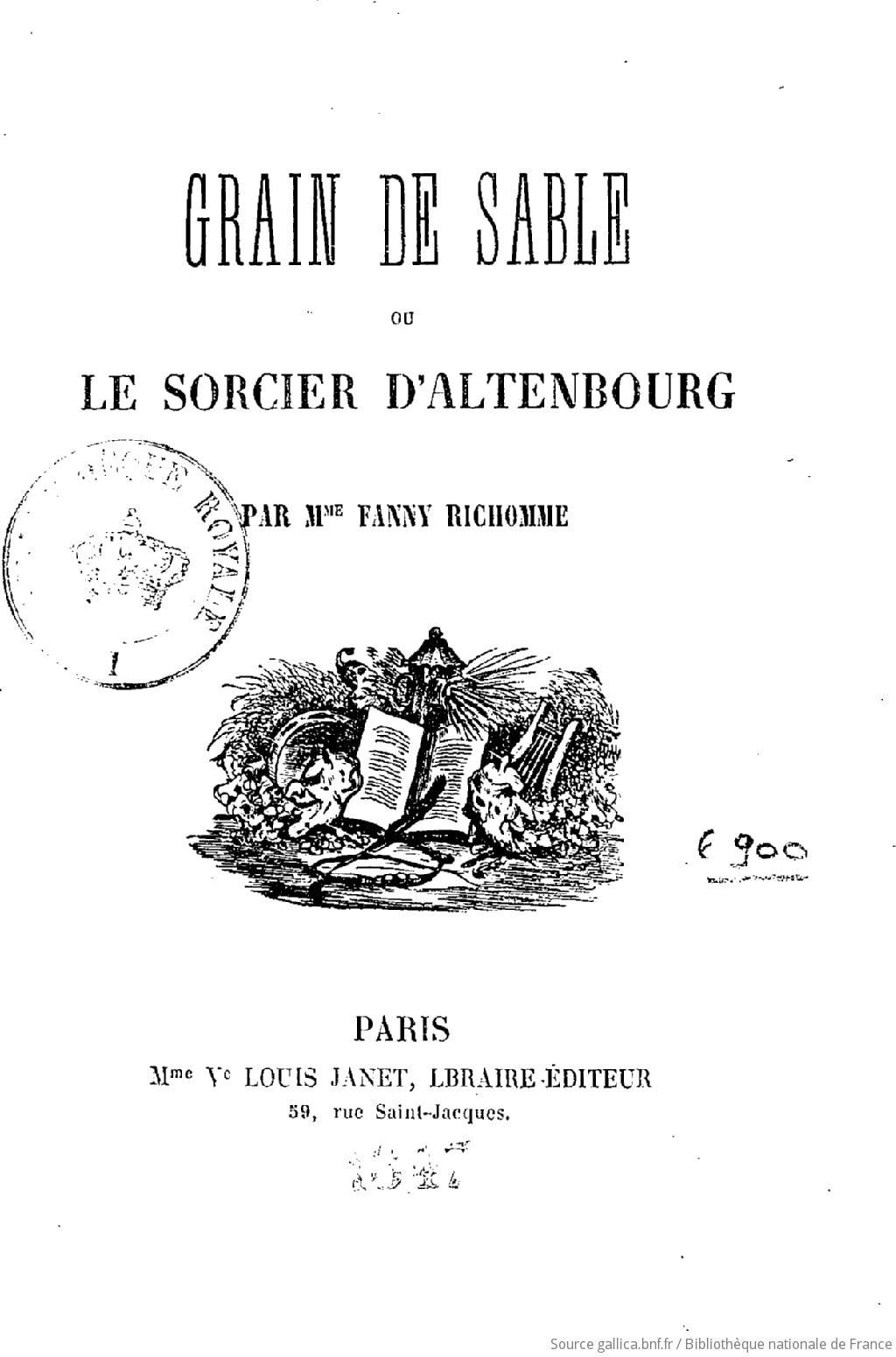 Cover of Grain de sable, ou le Sorcier d'Altenbourg par Mme Fanny Richomme