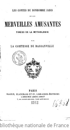Cover of Les contes du bonhomme jadis ou Les nouvelles amusantes tirées de la mythologie