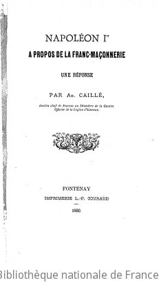 Cover of Napoléon Ier, à propos de la franc-maçonnerie