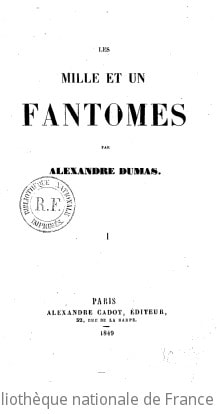 Cover of Les mille et un fantômes. Tome 1