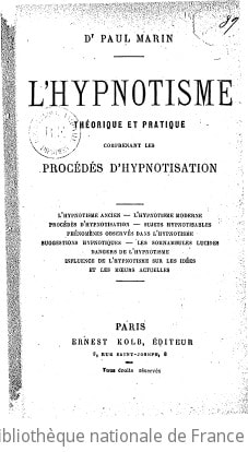 Cover of L'hypnotisme théorique et pratique, comprenant les procédés d'hypnotisation