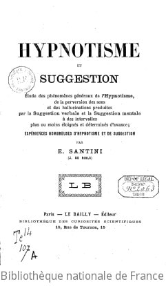 Cover of Hypnotisme et suggestion