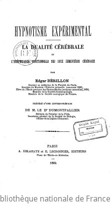 Cover of La dualité cérébrale et l'indépendance fonctionnelle des deux hémisphères cérébraux