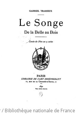 Cover of Le songe de la Belle au Bois