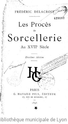 Cover of Les procès de sorcellerie au XVIIe siècle. Edition 10