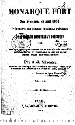 Cover of Le monarque fort, son avènement en août 1850, événements qui doivent encore le précéder
