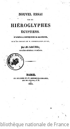 Cover of Nouvel essai sur les hiéroglyphes égyptiens, d'après la critique de M. Klaproth sur les travaux de M. Champellion jeune