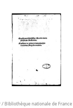Cover of Questiones subtilissime Scoti in metaphysicam Aristotelis ; Ejusdem de primo rerum principio tractatus ; Atque theoremata ([Reprod.])
