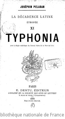 Cover of La décadence latine. XI, Typhonia