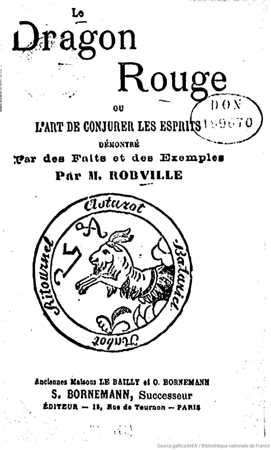 Cover of Le dragon rouge, ou L'art de conjurer les esprits