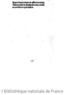 Cover of Introductorium in astronomiam Albumasaris Abalachi