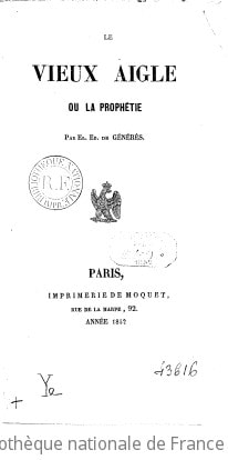 Cover of Le Vieux aigle, ou la Prophétie, par Él.-Éd. de Générès