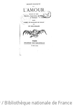 Cover of Secrets magiques pour l'amour