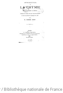 Cover of Introduction à la chymie