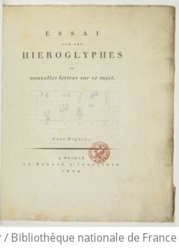 Cover of Essai sur les hiéroglyphes, ou Nouvelles lettres sur ce sujet