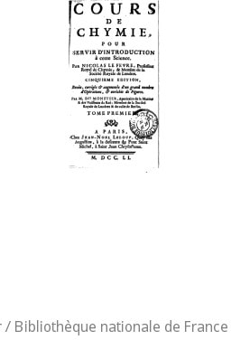 Cover of Cours de chymie, pour servir d'introduction à cette science. Tome 1er