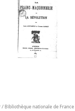 Cover of La Franc-maçonnerie et la Révolution