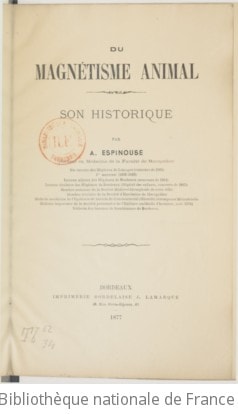 Cover of Du magnétisme animal