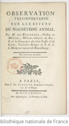 Cover of Observation très importante sur les effets du magnétisme animal , par M. de Bourzeis
