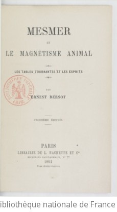 Cover of Mesmer et le magnétisme animal (3e édition)