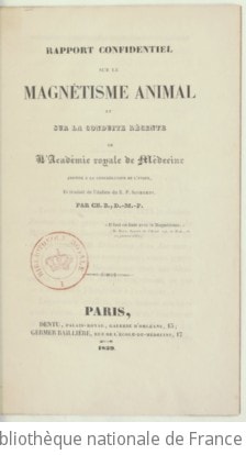 Cover of Rapport confidentiel sur le magnétisme animal et sur la conduite récente de l'Académie royale de médecine