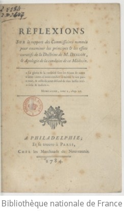 Cover of Réflexions Sur le rapport des Commissaires nommés pour examiner les principes & les effets curatifs de la Doctrine de M. Deslon, & Apologie de la conduite de ce Médecin