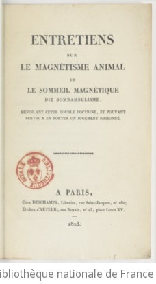 Cover of Entretiens sur le Magnétisme animal