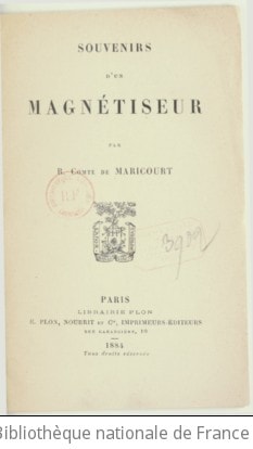 Cover of Souvenirs d'un magnétiseur