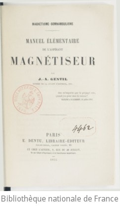 Cover of Manuel élémentaire de l'aspirant magnétiseur