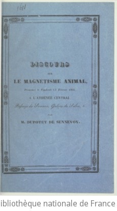 Cover of Discours sur le magnétisme animal