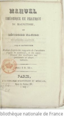 Cover of Manuel théorique et pratique du magnétisme, ou Méthode facile pour apprendre à magnétiser