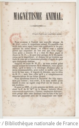 Cover of Magnétisme animal