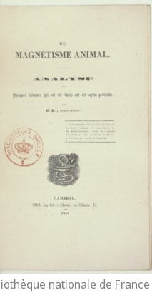 Cover of Du Magnétisme animal. Analyse de quelques critiques qui ont été faites sur cet agent prétendu. Par C. D., Docteur-Médecin