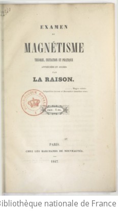 Cover of Examen du magnétisme