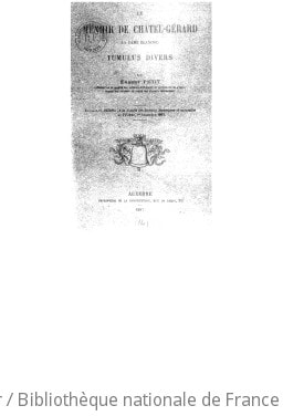 Cover of Le menhir de Chatel-Gérard (la Dame Blanche), tumulus divers