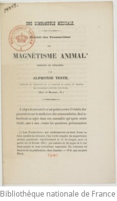 Cover of Une somnambule médicale. Extrait du n° d'avril des "Transactions du magnétisme animal", dirigées et publiées par Alphonse Teste