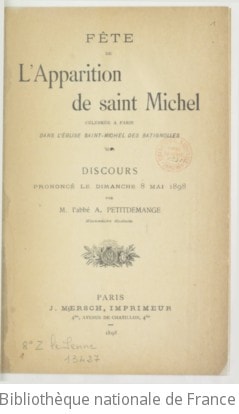 Cover of Fête de l'apparition de saint Michel