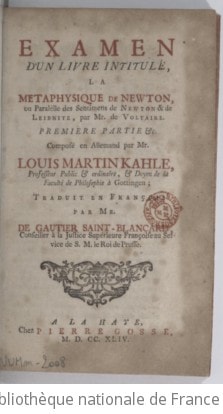 Cover of Examen d'un livre intitulé