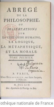 Cover of Abregé de la philosophie, ou Dissertations sur la certitude humaine, la logique, la métaphysique, et la morale. Tome 1