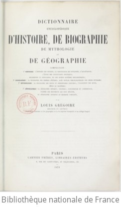 Cover of Dictionnaire encyclopédique d'histoire, de biographie, de mythologie et de géographie.... A-J