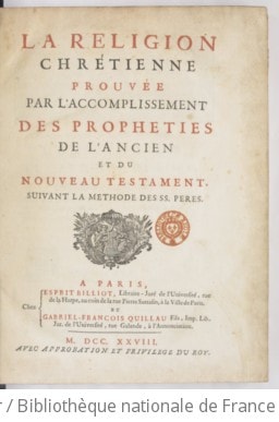 Cover of La religion chrétienne prouvée par l'accomplissement des prophéties de l'Ancien et du Nouveau Testament, suivant la méthode des SS. Pères