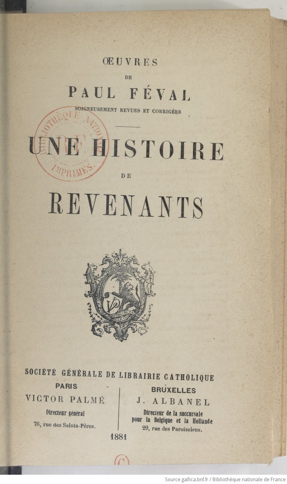 Cover of Une histoire de revenants