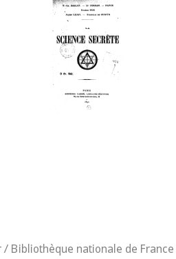 Cover of La science secrète