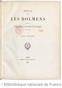 Cover of Essai sur les dolmens